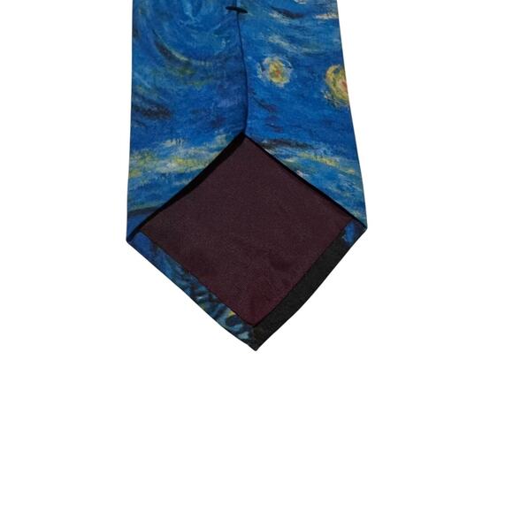 Ralph Marlin Vincent Van High Starry Night 1994 Vintage Novelty Necktie - Picture 5 of 6